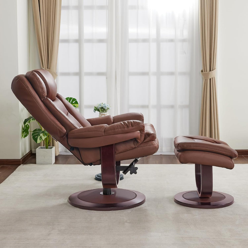 MCombo Oversized Swivel Recliner Chair with Ottoman, Adjustable Backrest, 360...