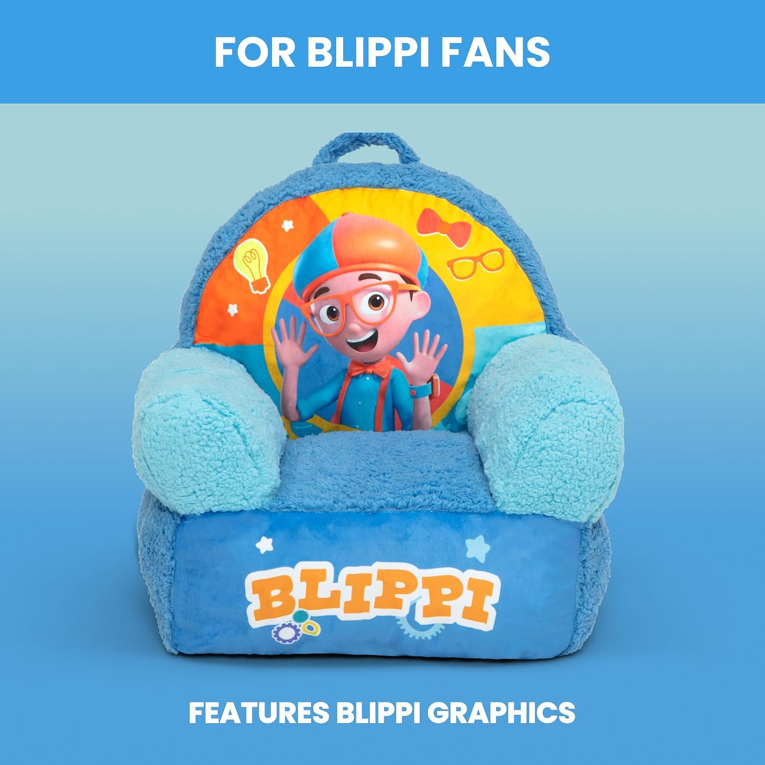 Delta Children - Blippi Cozee Buddy Kids Chair, Blue