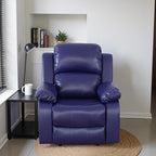 Recliner Sofa Set Couches for Living Room Chair Semi PU Fabric Living Room Furniture Sets, Adjusted Reclining Couch Furniture Sofa Set for Theater Seating, Dark Blue