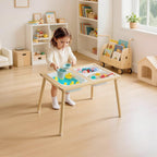 VEVOR Sensory Table for Toddlers, Wooden Kids Activity Table with Reversible Double-Sided Board, Storage Bins, and Non-Slip Feet, for Boys and Girls Playing Sand and Water, Drawing, Studying, Dining