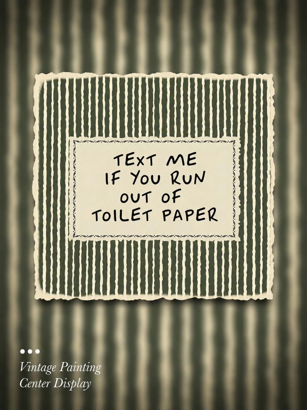 Gold Framed Wall Art, Funny Bathroom Canvas Prints, Text Me If You Run Out Of...