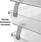 Acrimet Facility 3 Tier Letter Tray, Front Load, Letter Size/A4, Desktop File Organizer, Plastic (Clear Crystal Color)