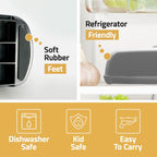 Butter Hub Butter Dish with Lid and Knife, Magnetic Butter Keeper, Easy Scoop, No Mess Lid, Plastic, Dishwasher Safe (Aqua)