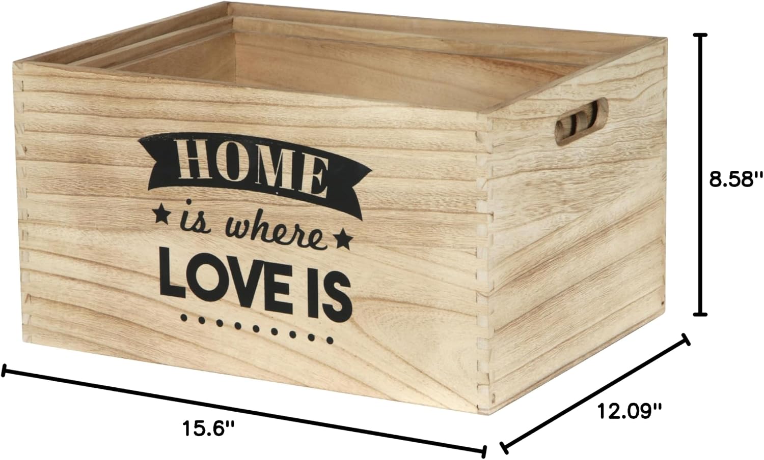 The Home Deco Factory hd3906 Trays Medium – 3 pcs – Brown 40 x 31 x 22 cm