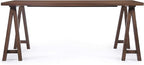 Christopher Knight Home Rachel Mid-Century Modern 7 Piece Dining Set with A-Frame Table, Light Beige + Walnut