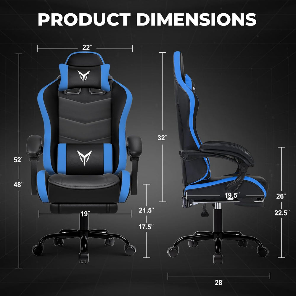 GTPLAYER Gaming Chair for Adults, Big and Tall 300LBS Heavy Duty Office Chair...