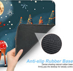 Christmas Reindeer Mouse Pad– Large Extended Desk Mat with Holiday Winter Snow Scene, Non-Slip Base Keyboard Pad for Home Office, Gaming, Workstation,31.5 x 11.8 in