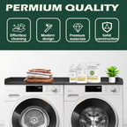 Royxen Washer Dryer Countertop, 27.4" x 54" Wood Universal Fit, Washer Dryer Topper, Laundry Room Organization, Laundry Countertop for Laundry Organization, Black