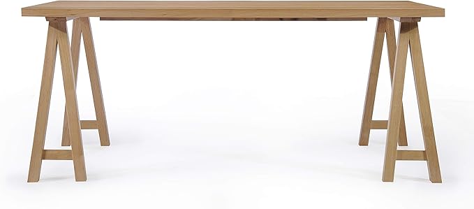 Christopher Knight Home Abraham Mid-Century Modern 7 Piece Dining Set with A-Frame Table, Light Beige + Natural Oak
