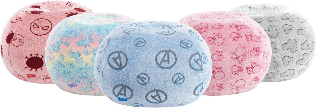 Idea Nuova Nickelodeon JoJo Siwa Embossed Faux Fur Round Bean Bag Chair for Kids,24"x24"x18"