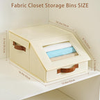 Closet Organizers and Storage, Stackable Closet Drawers, Fabric Storage Bins, Foldable Linen Organizer for Underwear, Clothes, Hat Storage,Wardrobe Space-Saving
