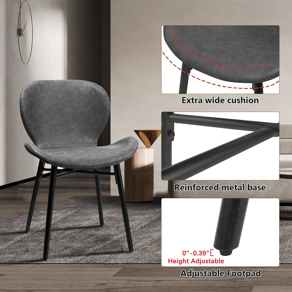 Modern Dining Chair Set of 4, Comfortable Dining Room Chairs with Thick Cushi...