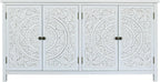 Mid-Century Accent Cabinet with 4 Doors, Rustic Sideboard Pantry Cabinet, for Home Decor,for Kitchen Home