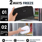 Cerbonny Cooler Bag Freezable Lunch Bag for Work School Travel,Leak-proof Small Lunch Bag,Small Insulated Bag For Kids 3+/Adults,Freezer Lunch Bags,Freezable Snack Bag,Black