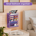 Simple Trending Wall File Organizer, Mesh 7-Tier Vertical Hanging File Holder, Desktop Metal Files Rack for Office and Home, Black