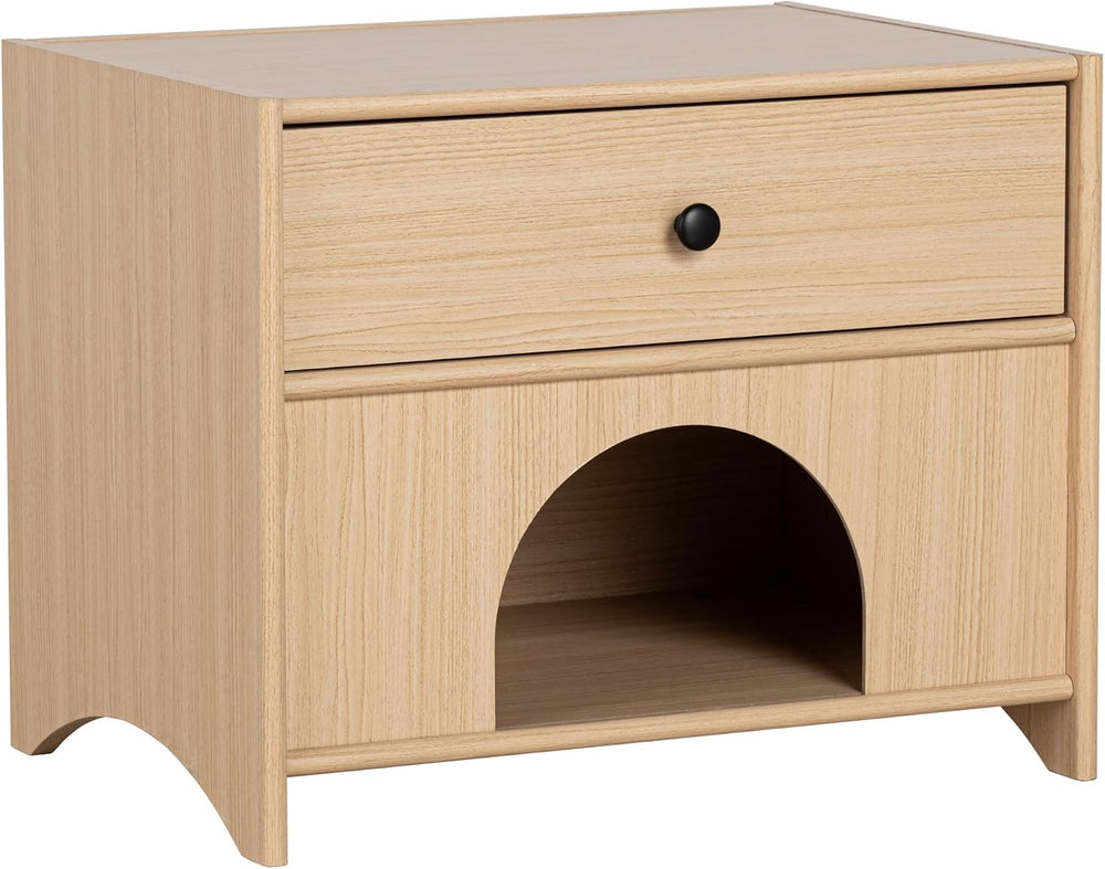 Furniture of America Cole Mid-Century Modern 22-Inch Rectangular Side Table w...
