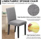 FDW Dining Chairs Set of 4,Dining Room Chairs Kitchen Chairs Elegant Design Modern Fabric Upholstered Dining Chairs,Fabric Grey