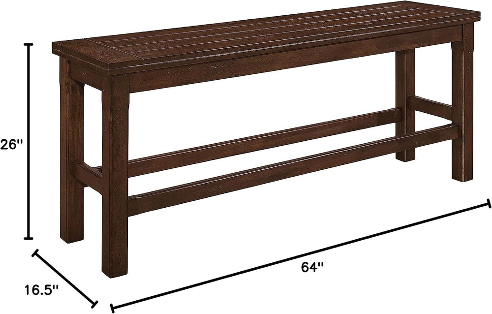 Lexicon Ellyza Counter Height Bench, Dark Brown