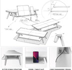 Fenge Monitor Stand, Monitor Stands Riser for Desk, 23.6 Inch Wood Desk Shelf with Storage Organizer and Cable Management for Office Desk Accessories