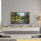 Floating TV Stand with Drawers, Pre-Assembled Wall Mounted TV Console, Modern Floating Media Console for Living Room, Space-Saving Floating TV Cabinet (Wood+White, 78.7in/200cm)