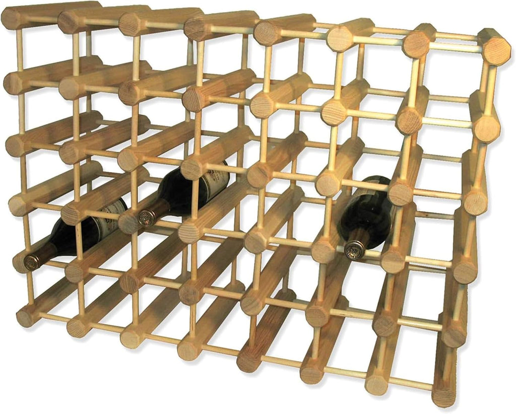 J.K. Adams Ash Wood Modular Wine Rack, Stackable Storage Holder, 40 Bottles