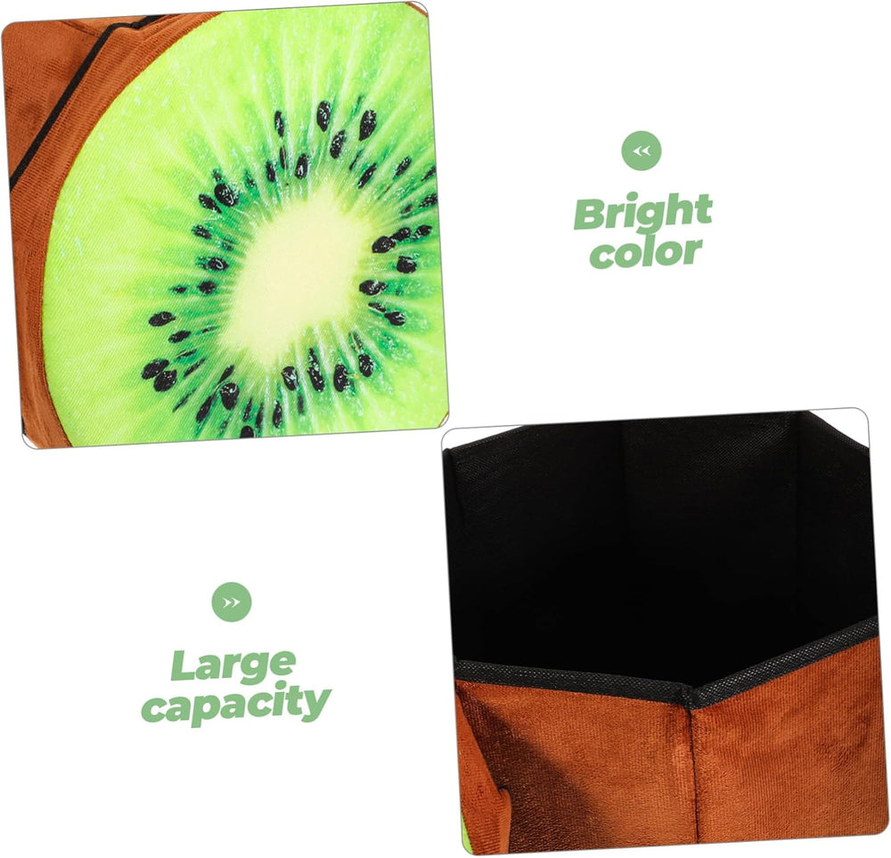COLLBATH Fruit Stool Box Storage Folding Seat for Living Room Bedroom Boys an...