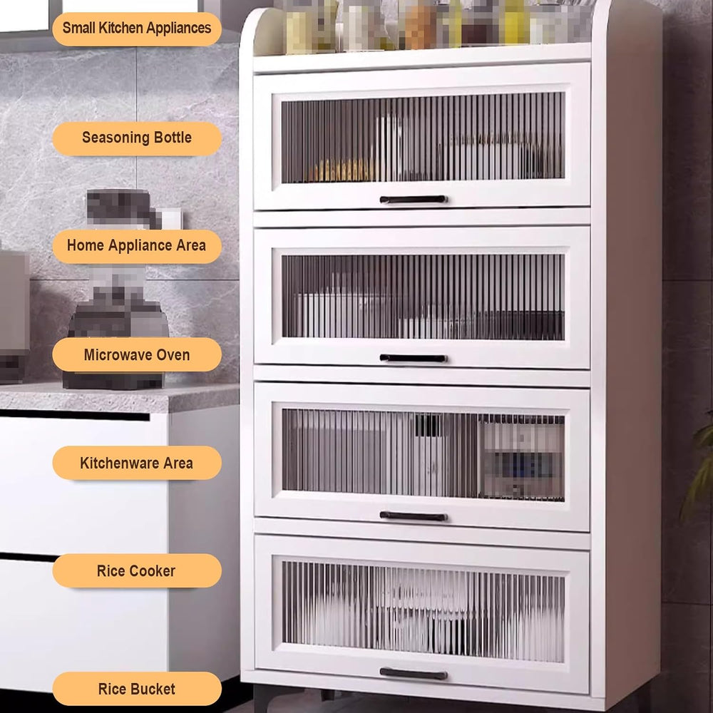 Kitchen Pantry Storage Cabinet E1 Grade Environmental Protection Board Concea...