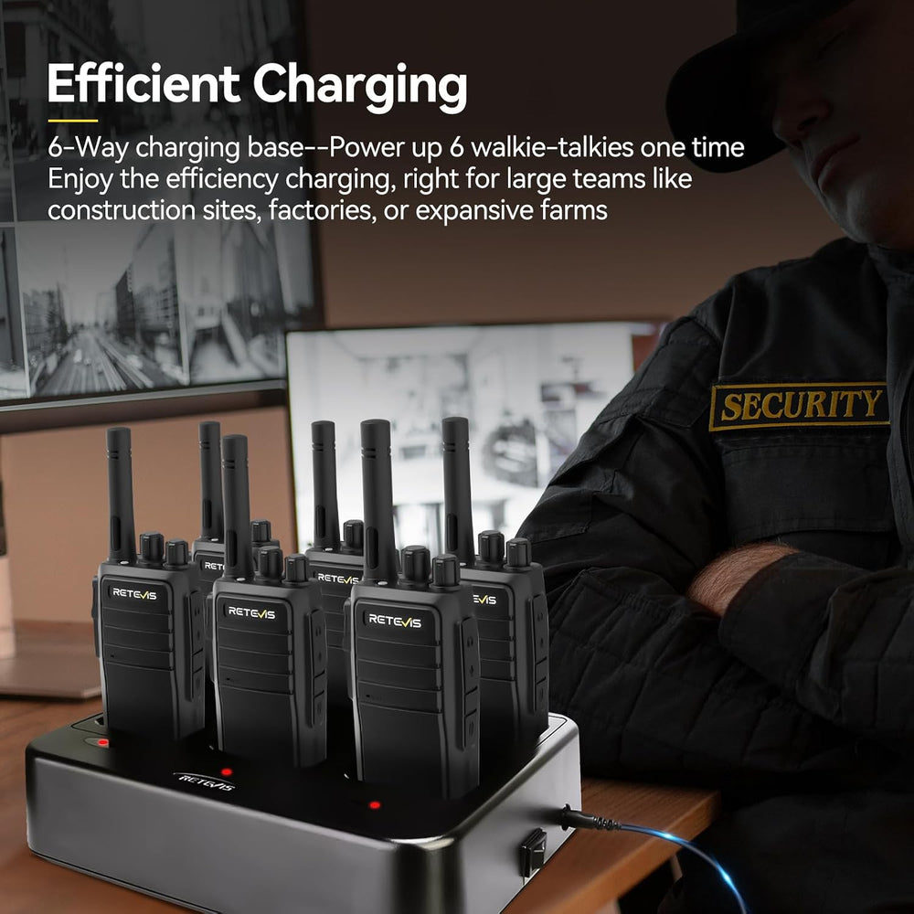 Retevis RT21 2 Way Radio Long Range, IP54 Walkie Talkies for Adults(6 Pack)