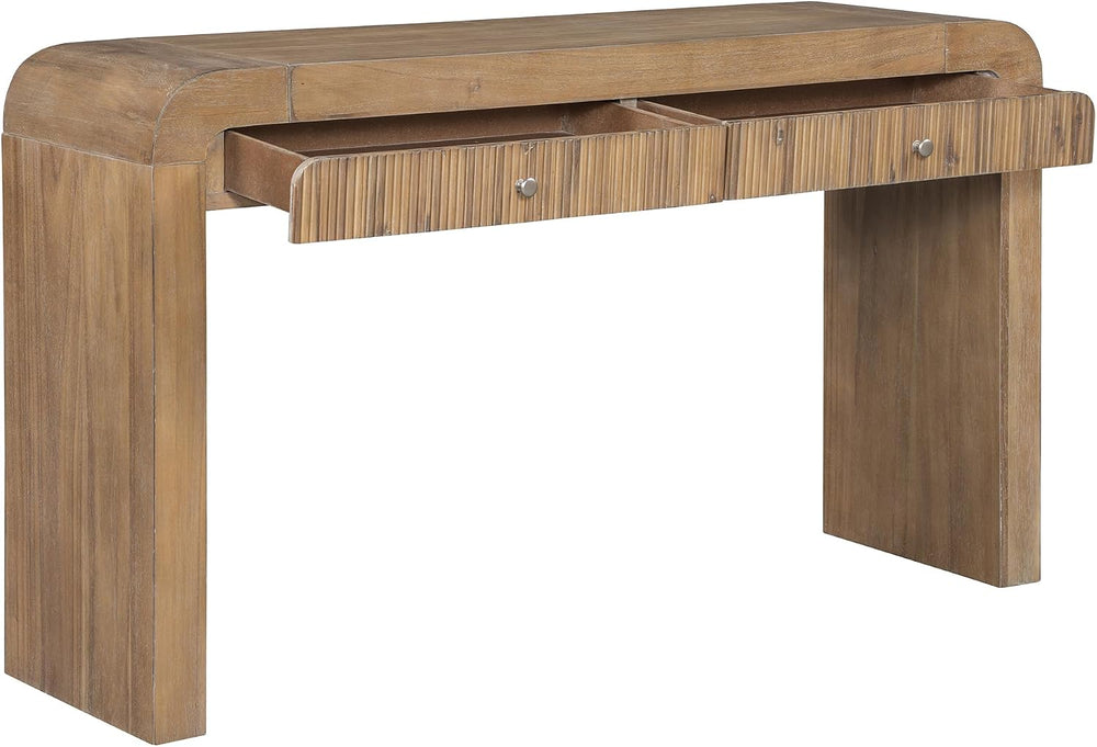 Console Table, 54.3" Wood Couch Table with Drawers, Farmhouse Entryway T...