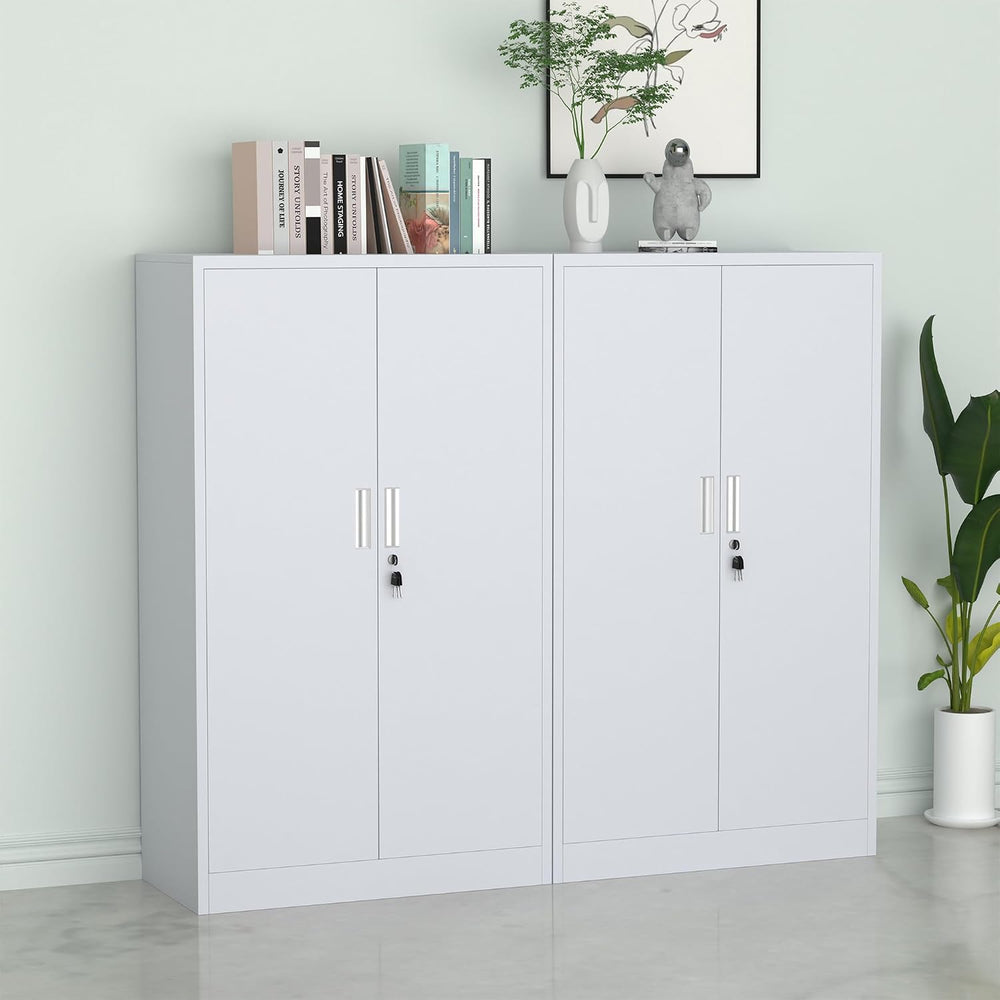 iJINGUR Metal Storage Cabinet with Locking Doors and Adjustable Shelves, 53.5...