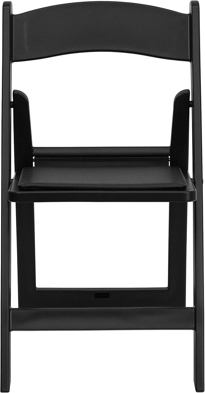 Flash Furniture Hercules Series Folding Chair - Black Resin - 2 Pack 800LB We...