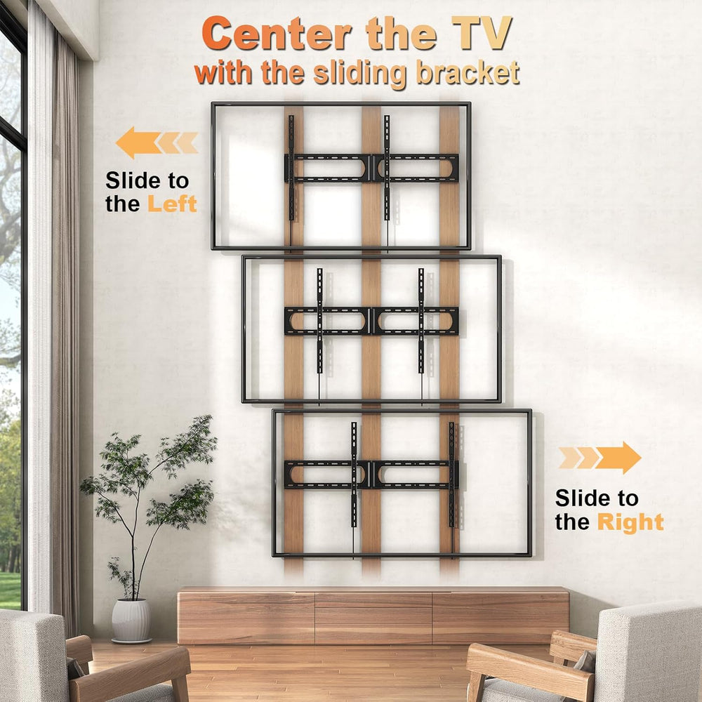 PUTORSEN 37-140'' Low Profile TV Wall Mount, Weight up to 275 lbs | H...