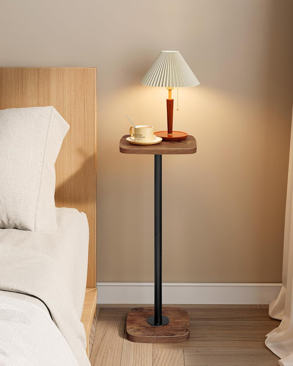 CHOEZON Small Drink Table, Square Side Table for Small Spaces, Martini Table ...