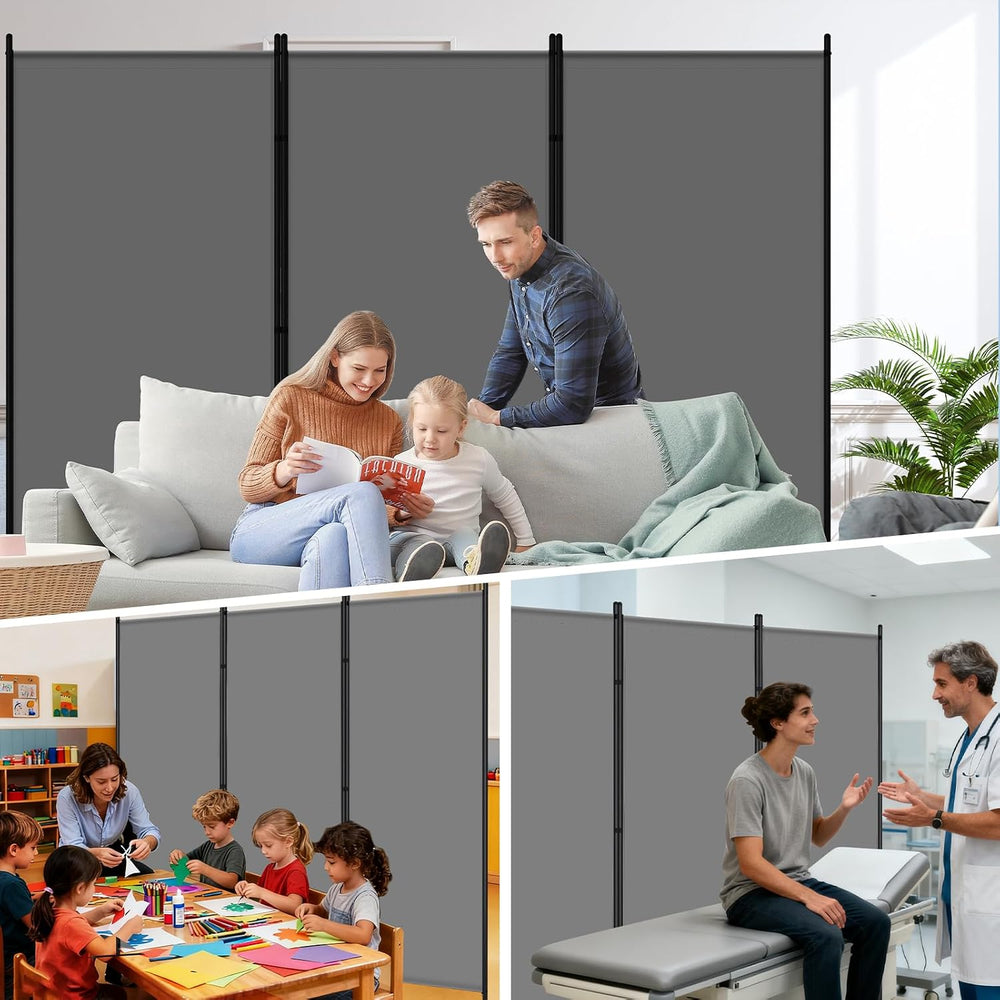 AKTOP 3 Panel Room Divider, 103" W x 70" H Folding Privacy Screen, ...