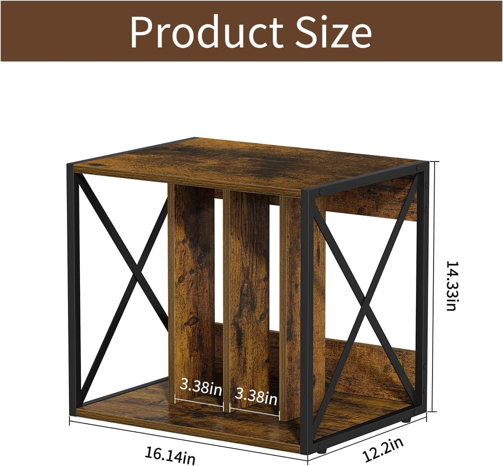 Vinyl Record Storage,Vinyl Record Holder Up to 80-100 Albums,4-Compartment Re...