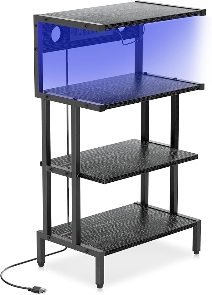 Aquzee Game Console Shelf, 4-Tier Video Gaming Consoles Stand with Outlet &am...