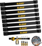 ELEAD 9-Piece 12" Magnetic Tool Holder Storage Organizer - Wall Mount Rack Garage Organization Power Magnet Hanger Workbench Board Slatwall Van Organizers Mounted Hanging Strip