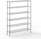 14" Deep x 54" Wide x 74" Height Wire Shelving Kit | 6-Tier | NSF Commercial Storage Rack Unit