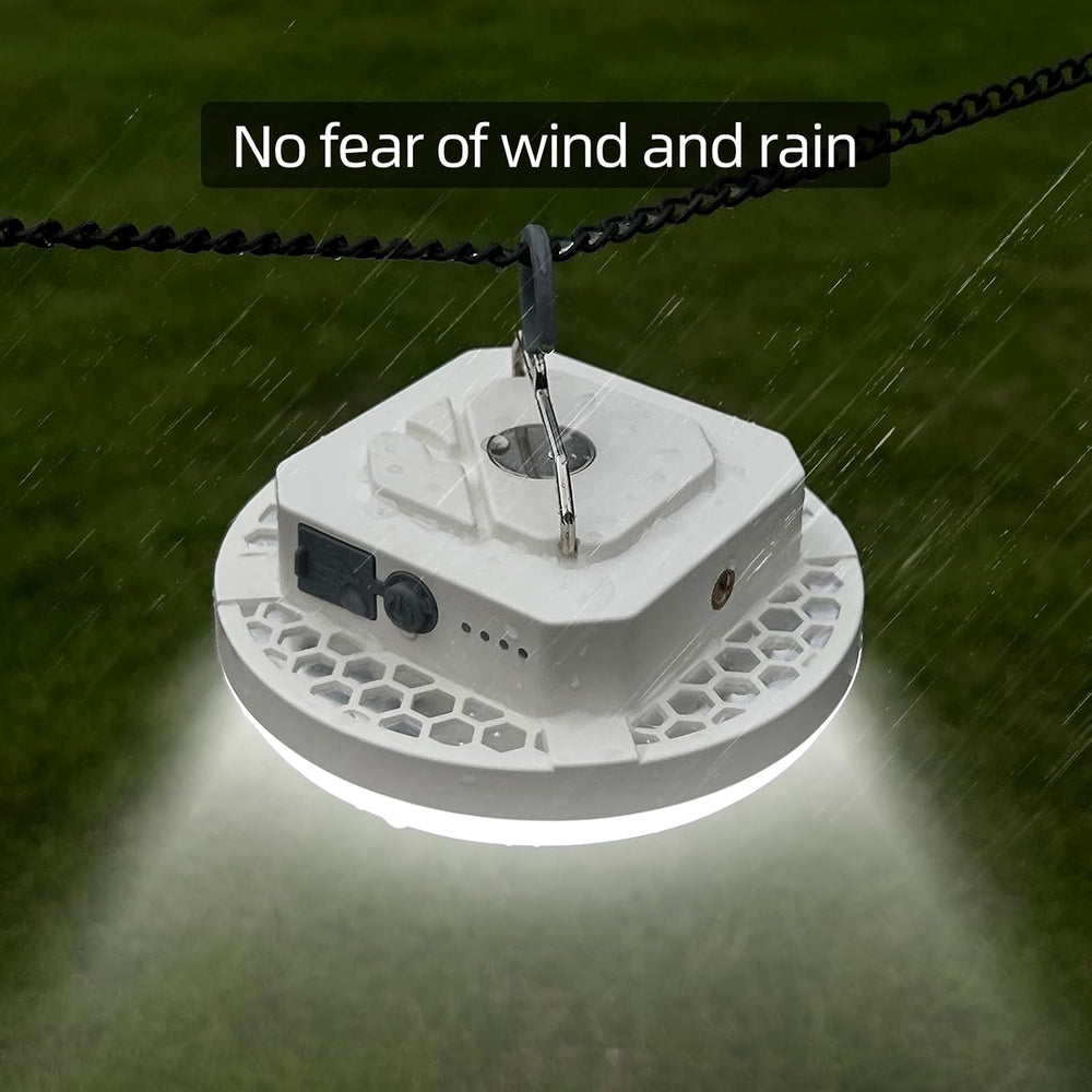 30W 4000LM Rechargeable LED Portable Camping Tent Light,IPX5 Canopy Lights