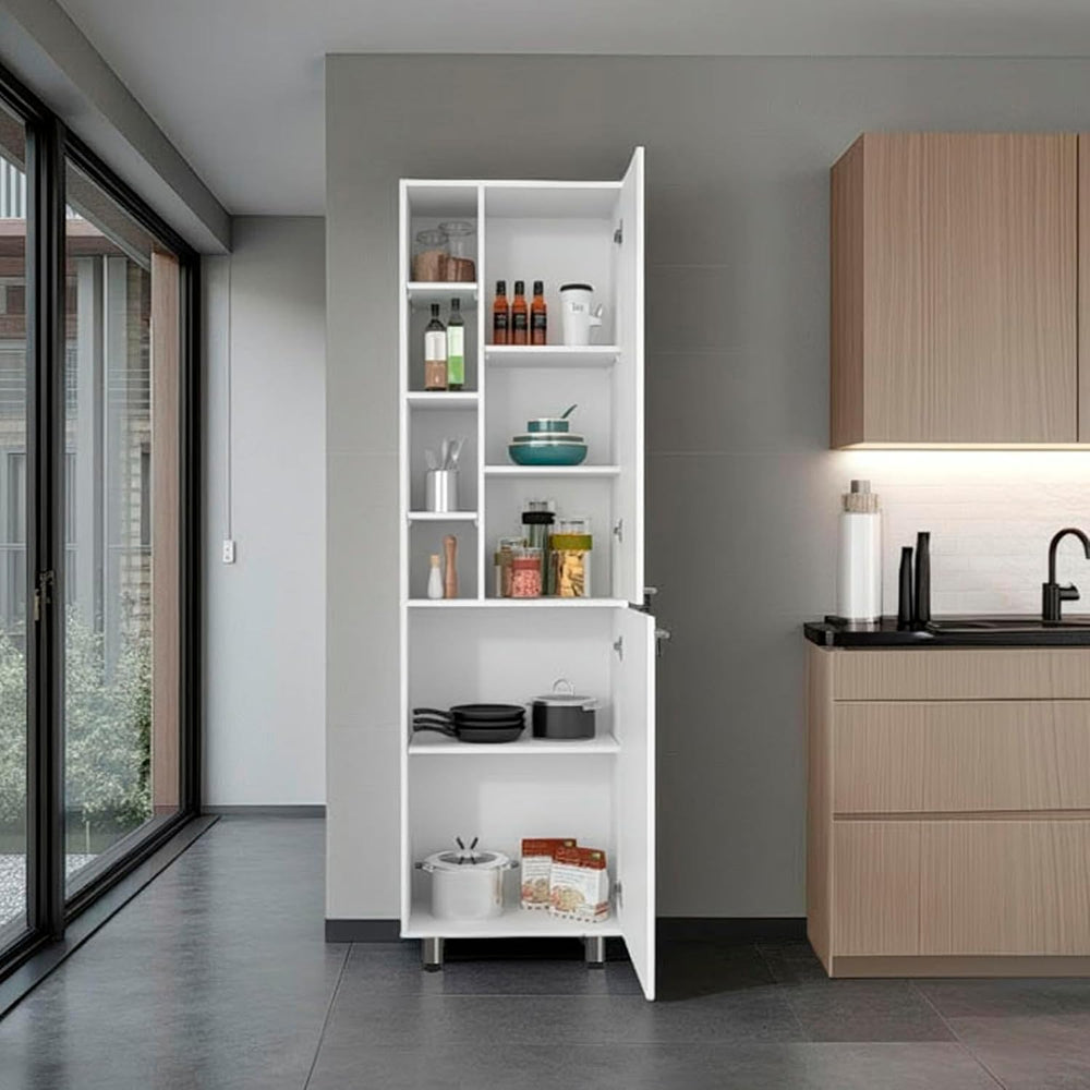 Kitchen Pantry with 2 Doors and Adjustable Shelves | Adjustable shelves and s...