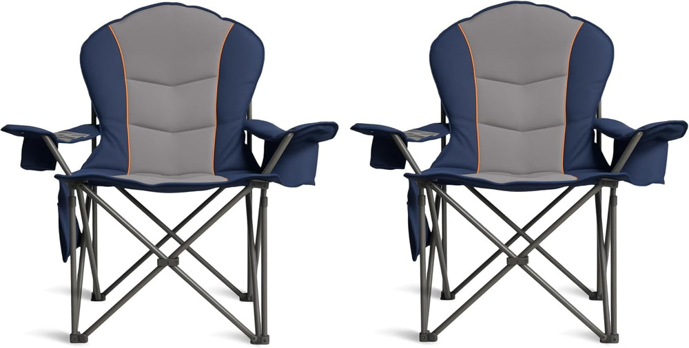 Oversized Camping Chair Heavy Duty- Portable Folding Chair, Cup Holder & ...