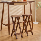 Bar Stools for Kitchen Island 17/23.6 Inch Seat Height Counter Stools Wood Foldable Breakfast Bar Stools Space Saving Built-In Handle for Easy Carrying For Kitchen Bar Cafe Dining Room(Large)