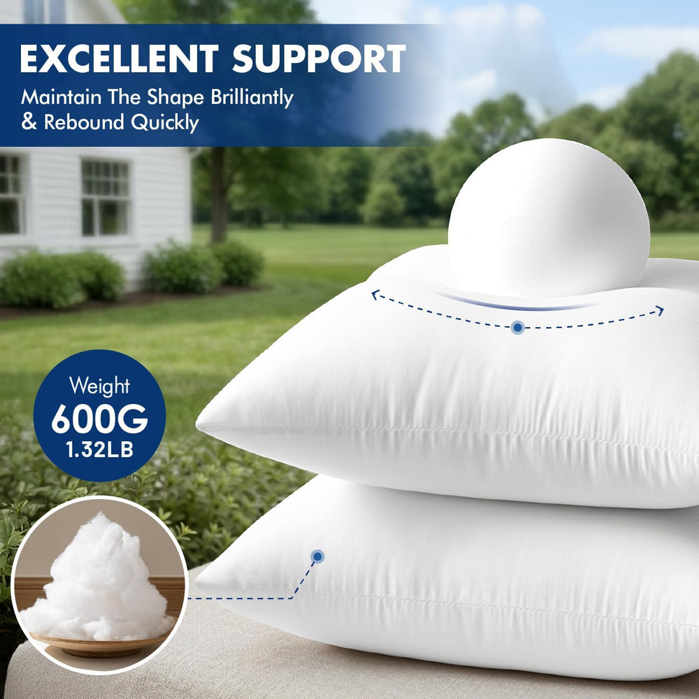 MIULEE Outdoor Pillow Inserts 20x20 Pack of 4