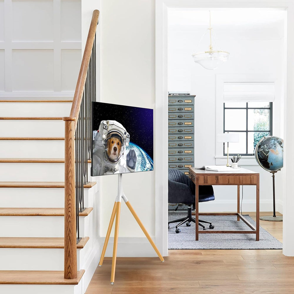 UPGRAVITY White TV Stand Tripod for 45" to 65" Flat Screens up to 7...