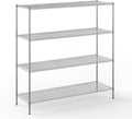 24" Deep x 72" Wide x 74" Height Wire Shelving Kit | 4-Tier | NSF Commercial Storage Rack Unit