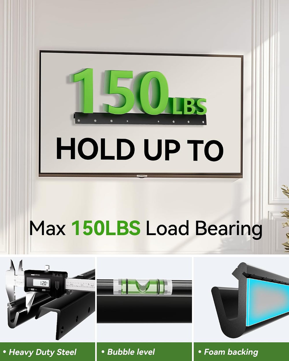 AENTGIU Studless Drywall TV Wall Mount for 32-75 Inch Smart TVs, 150lbs | No ...