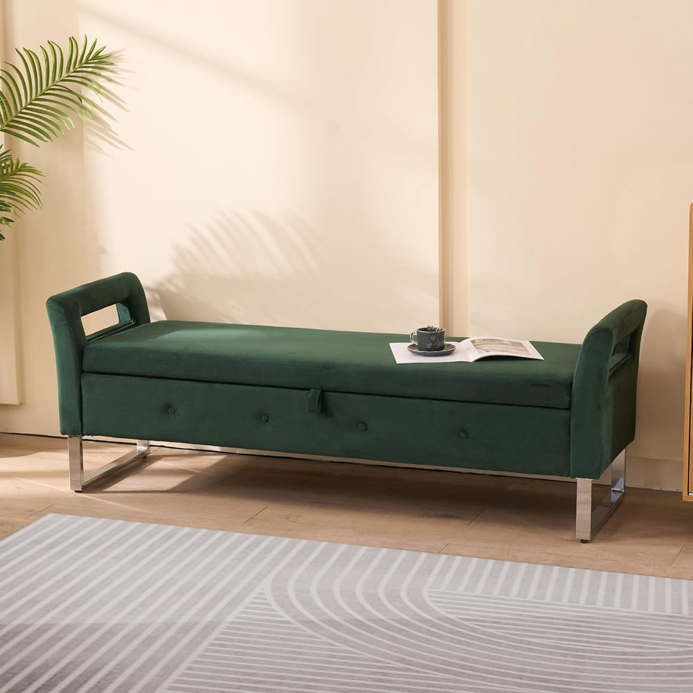 Aoiy & Wifon 67.91" W King Size Bench for End of Bed, Upholstered En...