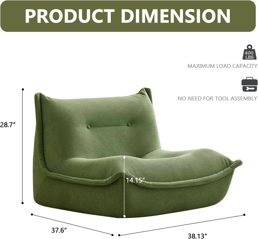 Bean Bag Chair,Memory Foam Bean Bag Chairs,Filled with High-Resilience Memory...