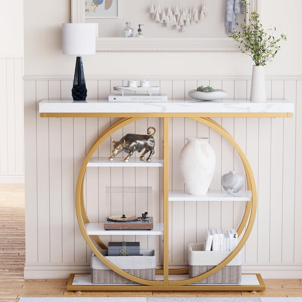 LIFECHOVY 41.3" Console Table for Entryway, Industrial Hallway Sofa Tabl...