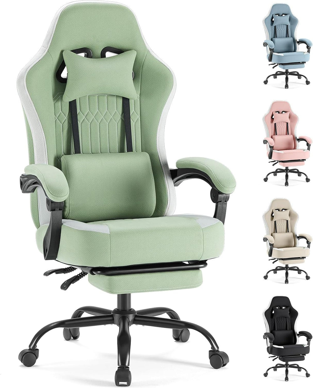 Sweetcrispy Gaming Chair, Ergonomic Computer Desk Chair, Lumbar Support | Hig...